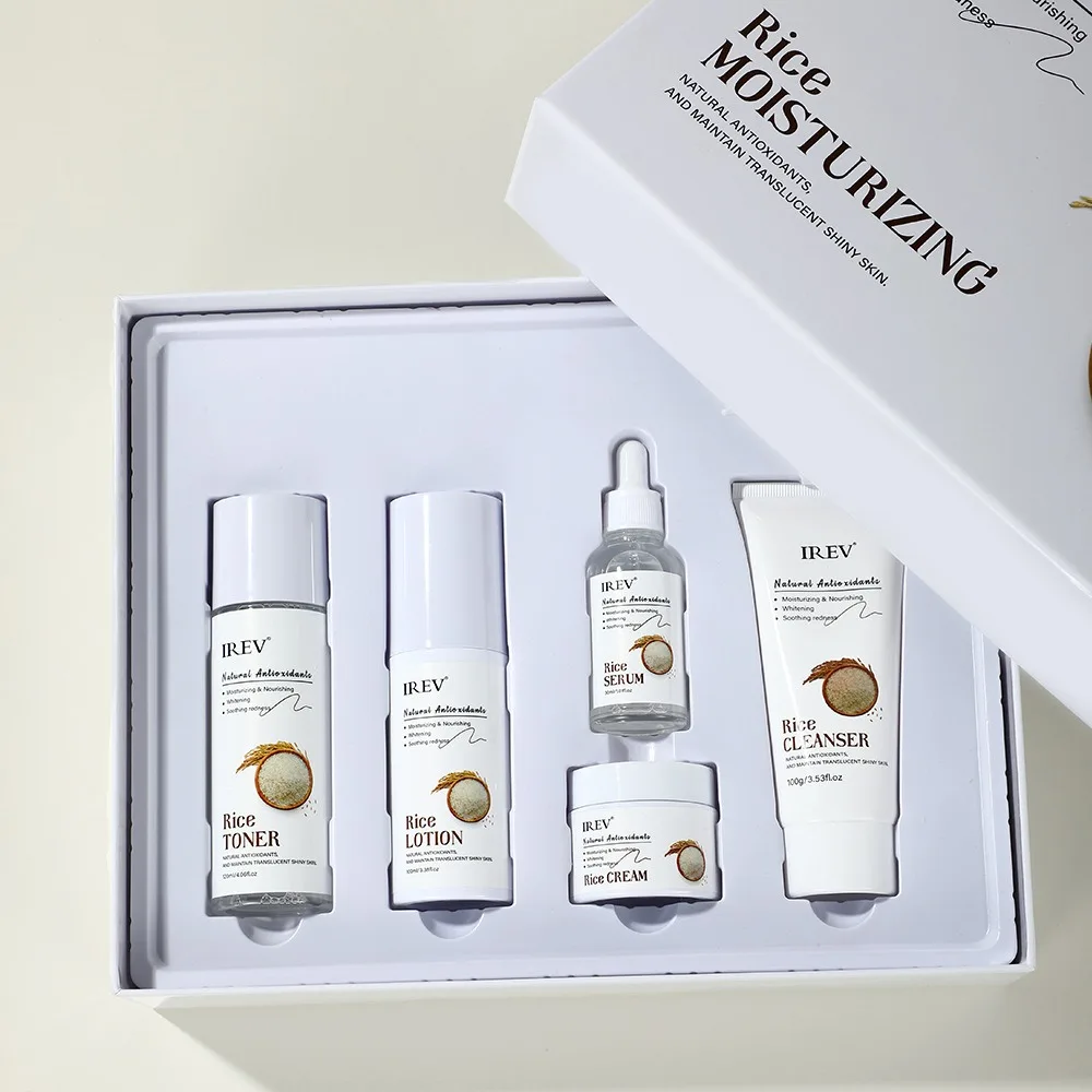 

Rice Moisturizing Anti-Wrinkle Skincare Set - Firming, Lifting Hydrating Face Kit for All Skin Types Beauty care Product