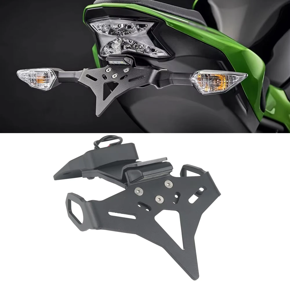 

For Kawasaki Z900 Z 900 z900 2018-2024 New Motorcycle Rear Short Tail License Plate Holder Bracket Fender Eliminator Frame LED