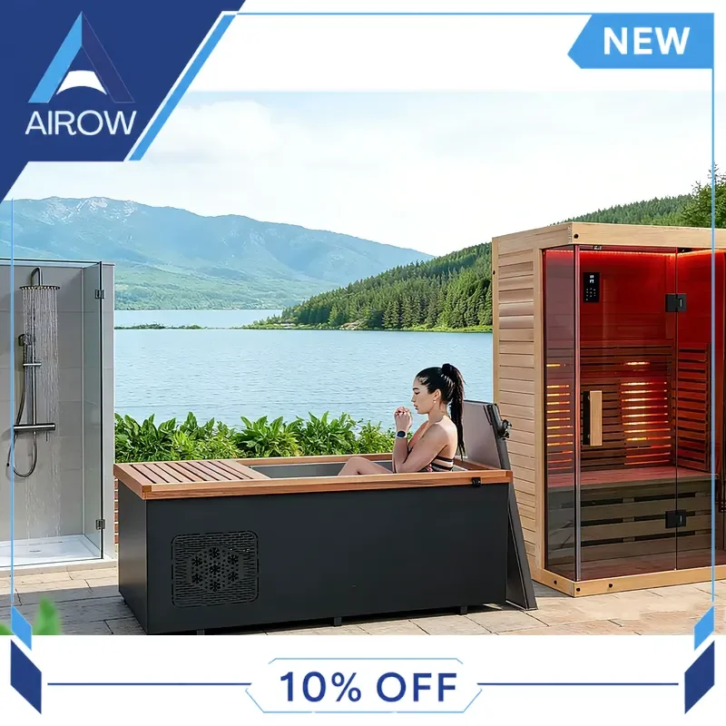 for Cold Plunge Tub 1.9m Wifi App Control Ice Bath Chiller Filter Insulated Cover All in One Recovery Soak for Athletes Home