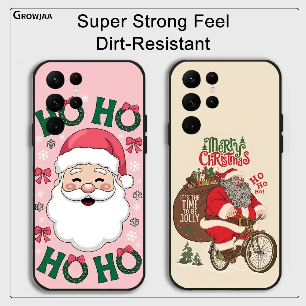 

Cartoon Santa Claus Phone Case For Samsung Galaxy S25 S24 S22 S23 Ultra S21 S20 Plus 5G Protective Silicone Funda