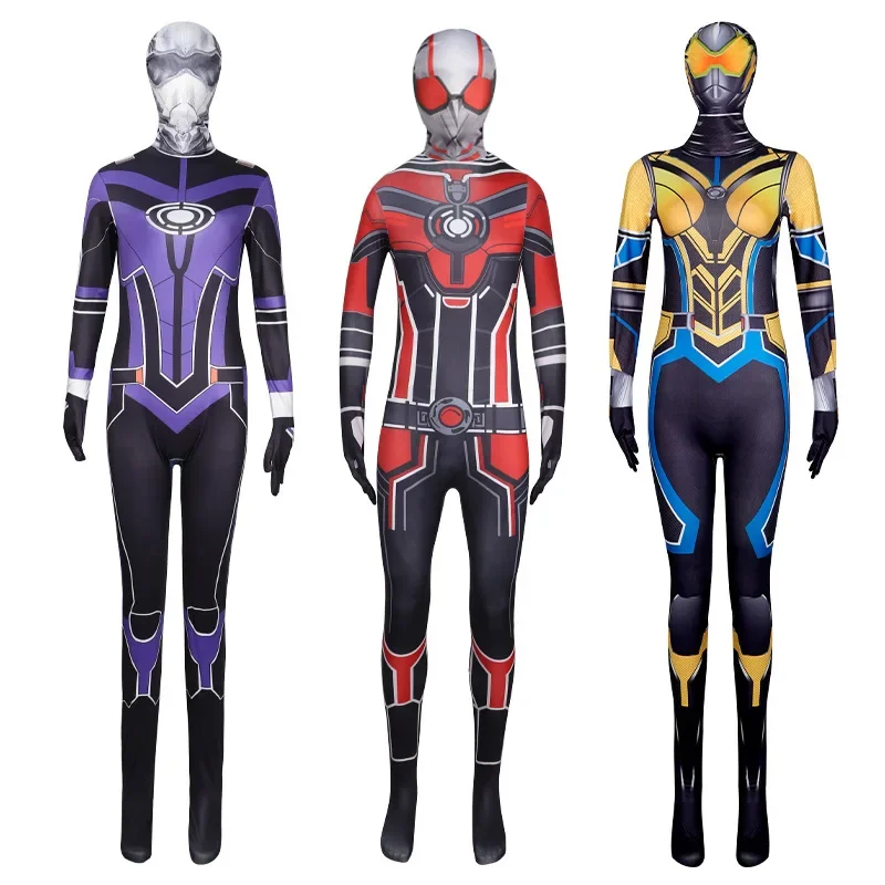 Quantumania Ant-Man Scott Lang Cosplay Costume The Wasp Jumpsuit Stature Bodysuit Halloween Superhero Clothing For Kid And Adult