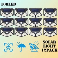 1/2/4/6/10PCS Solar Lights Outdoor Wall Lamp PIR Motion Sensor 100LED Solar Powered Sunlight Street Light for Garden Courtyard
