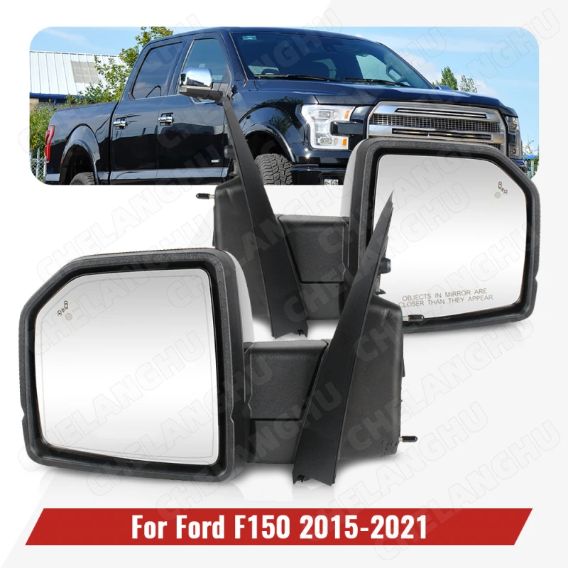 

1Pair 16+2Pin Reversing Mirrors For Ford F150 2015 2016 2017 2018 2019 2020 2021US Version Rear Mirror Assembly Chrome