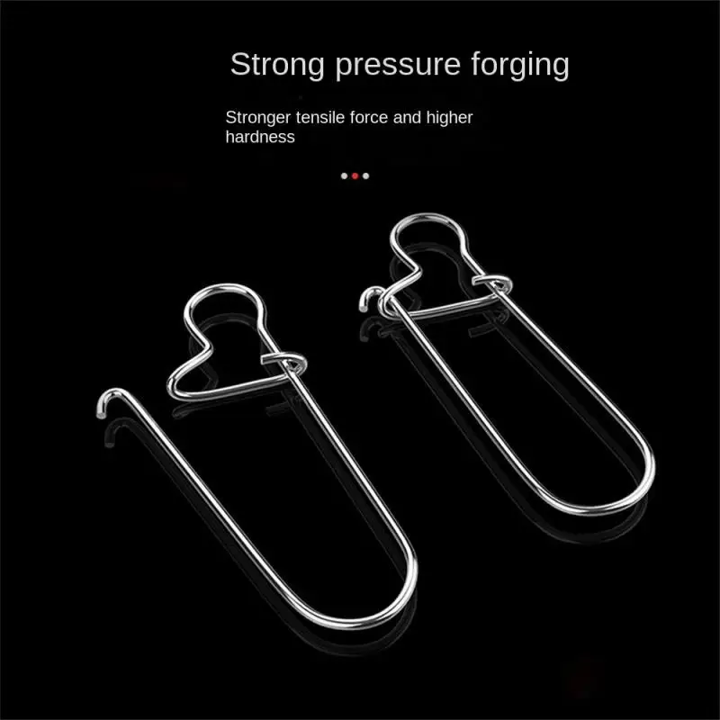 100 шт., защелкивающаяся булавка из нержавеющей стали, рыболовная бочка, поворотные защитные защелки, крючок, аксессуары для приманок, разъем Snap Pesca