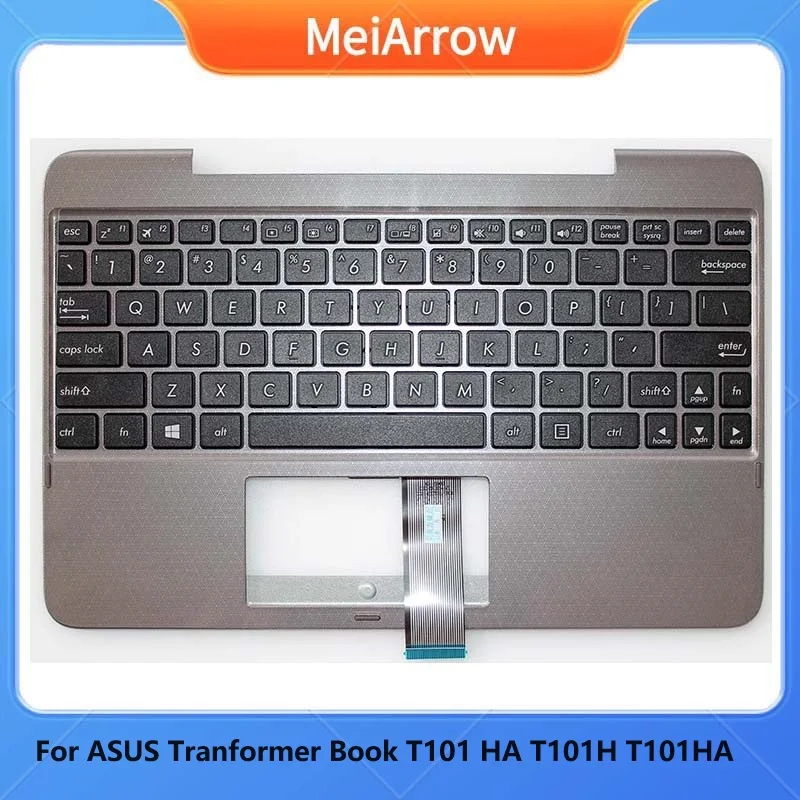 

MEIARROW New/org FOR ASUS Tranformer Book T101 HA T101H T101HA palmrest US keyboard upper cover C shell