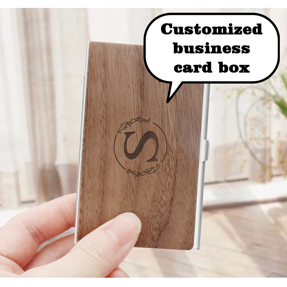 1PC Creative S letter Custom letter Wooden Card holder Wooden Handicraft Wooden Ornament Wooden Crafts For Friend Gifts