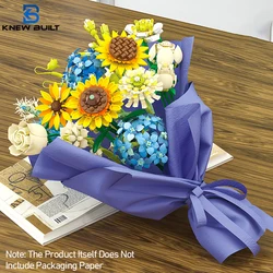 KNEW BUILT Mini Flower Bouquet 3D Model Building Blocks Ideal Holiday Gift for Girls or Versatile Decoration Kids Toys