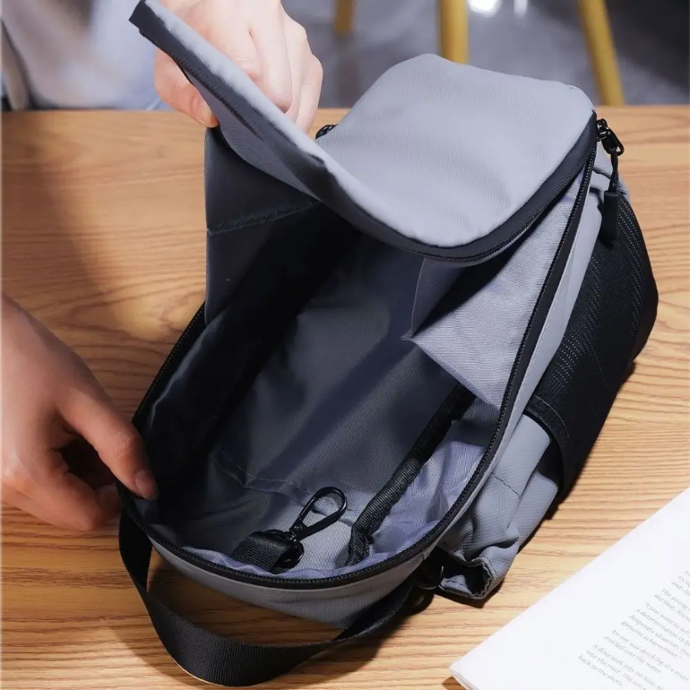 Magnetic Water Bottle Sling Bag Large Capacity Multi-layer Gym Bottle Bag Pull Cord Adjustable Crossbody Sports Bag Fitness