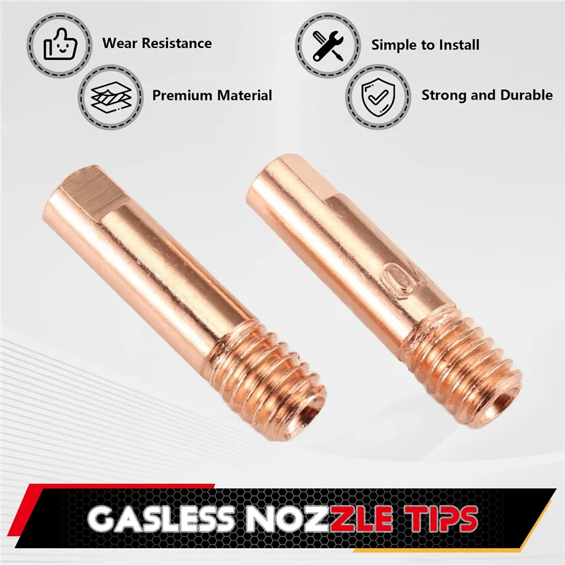 

A83I-7Pcs/Set Gasless Nozzle Tips For FC90 Flux-Cored Wire Feed 0.8Mm FC90 MIG Welder Welding Tools Easy Install