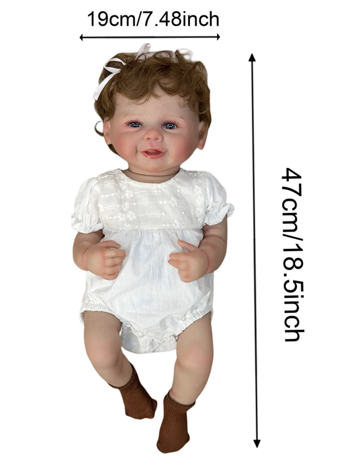 18 Inch Vivienne Handmade Bebe Lifelike Newborn Baby Doll For Children Birthday Gifts Newborn Girl