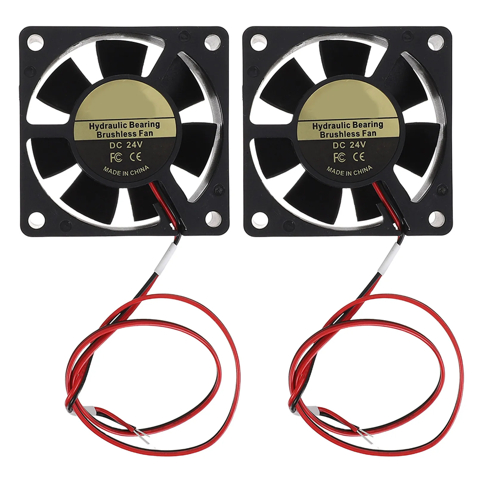 

2Pcs 60x60x20mm 24V 2-Pin Brushless Fan for 2.4 Trident 3D Printer Base Cooling Mainboard Case Quiet Efficient Heat