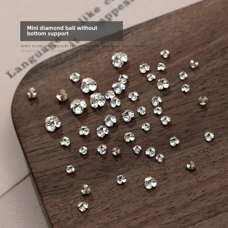10pcs Shiny Trayless Stacked Nail Diamonds New Hot Mini Finished Nail Diamond Balls Versatile Manicure Decorations For Salon