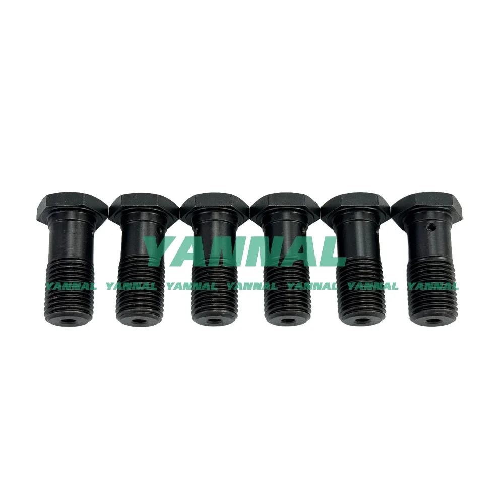 6PCS D1146 OIL Nozzle SCREW For Doosan / Develon Engine Parts