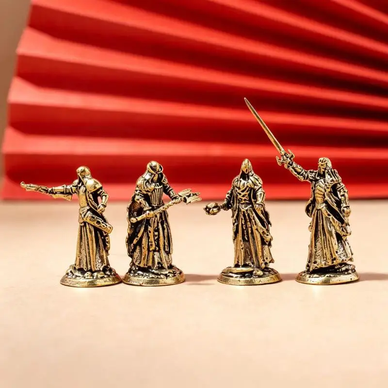 Mediaeval Legion Wraith Soliders Model Toy Figurines Miniatures Copper Knight Ornament Decoration Crafts