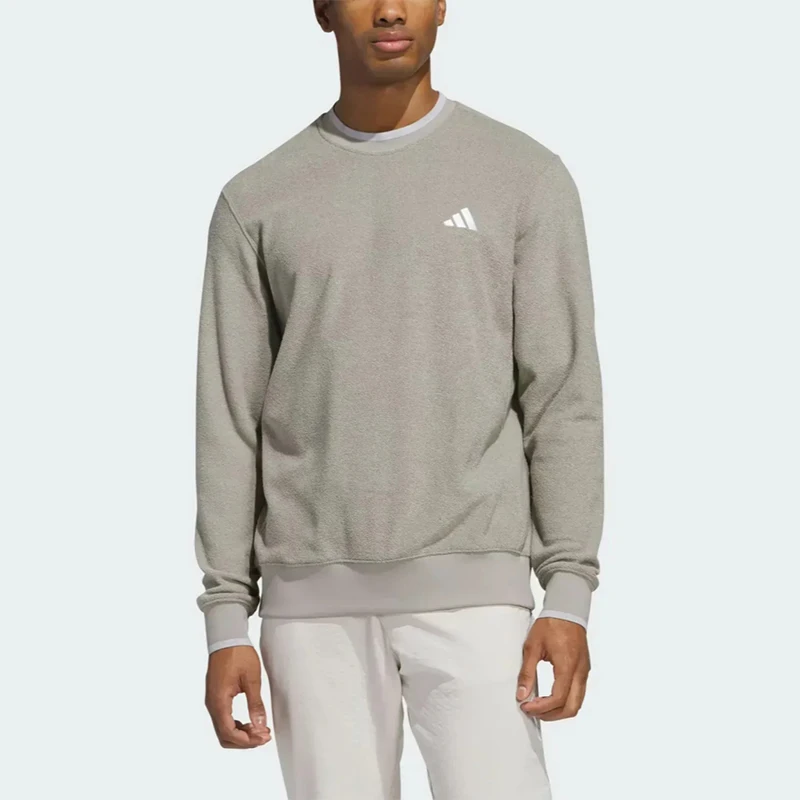 Adidas genuine new men's light gray simple classic round neck sweatshirt JW1619
