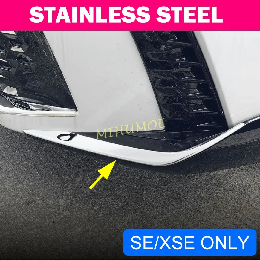 Stainless Steel Front Bumper Corner Protector Guard For 2025 Toyota Camry SE / XSE