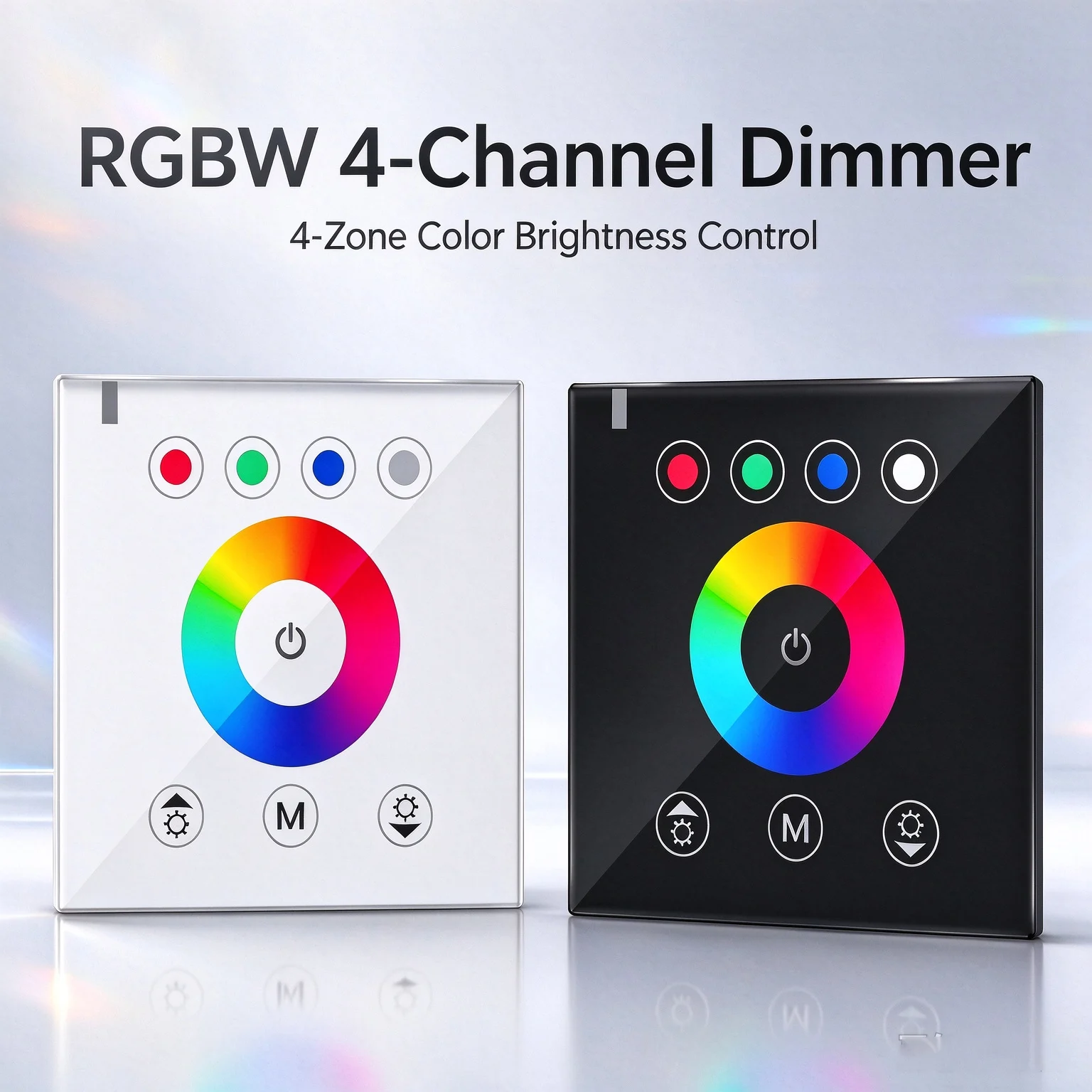 86 Type Wall Mounted Touch Panel RGBW Controller 4 Channel PWM Dimmer Switch DC12V 24V For RGB RGBW LED Strip Light