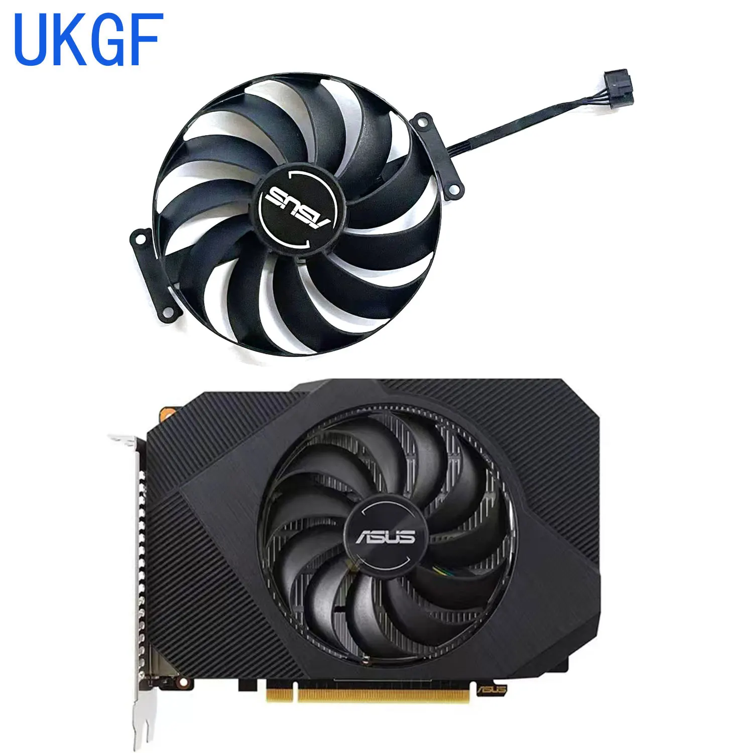 95MM 6PIN T 129215 SU CF1010U12D FDC10U12S9-C GTX1650 wentylator GPU do karty graficznej ASUS Phoenix GTX 1650 OC
