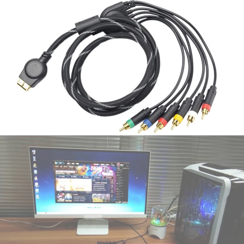 Component Cable High Resolution HDTV RCA Video Cable for PS3 for PS2 96BA image 4