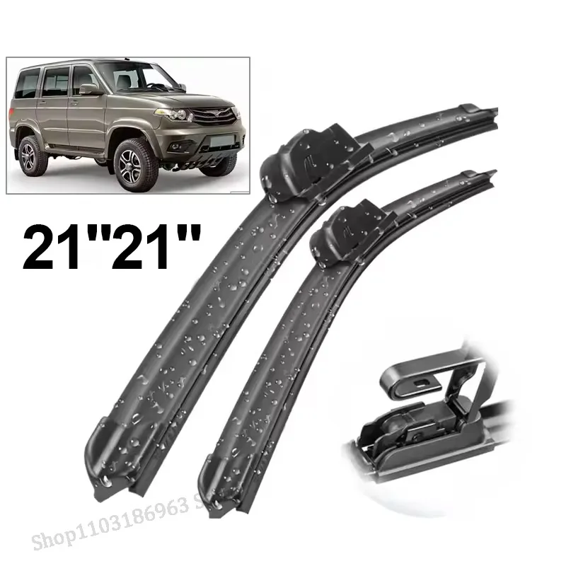 

Wiper LHD Front Wiper Blades For UAZ Patriot Pickup 2005 - 2023 Windshield Windscreen Window Car Rain Brushes 21"+21"