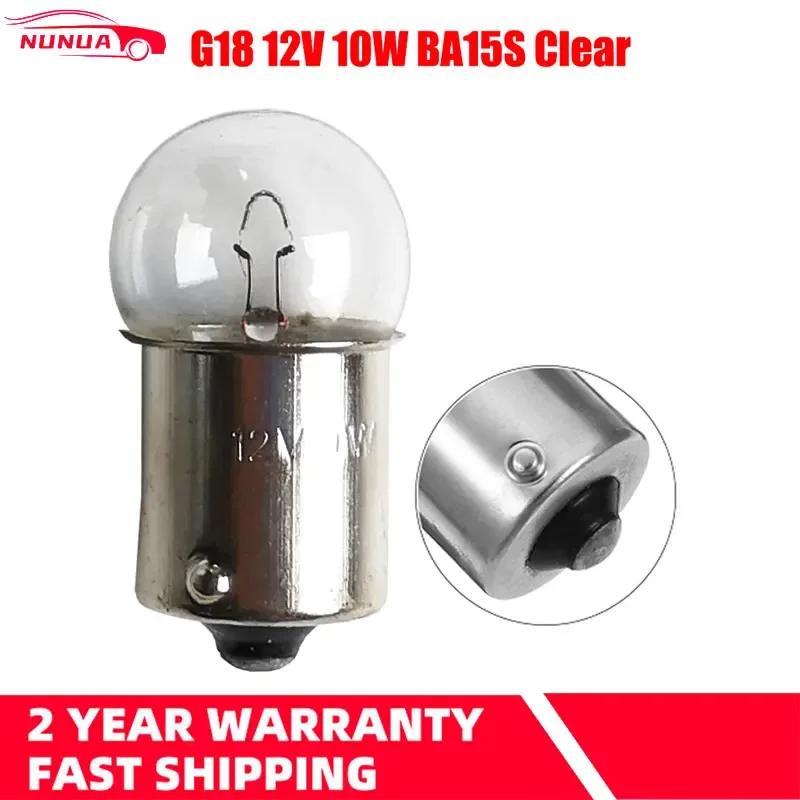 10Pcs G18 Car Bulb Door Lights 5W/10W 12V/24V 10W BA15S BAY15D Clear Recar Cxternal Lights Side Turn Signals Auto Halogen Lamp