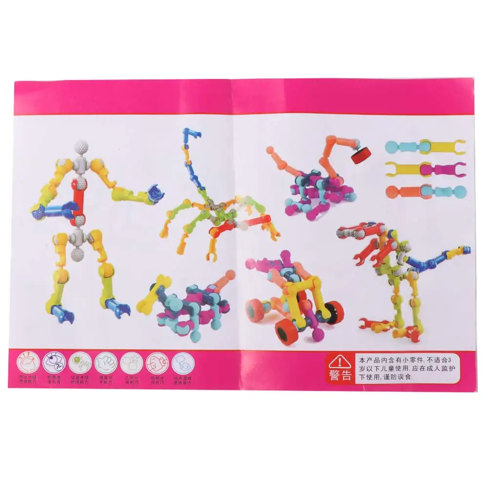 

101pcs Bricks Splicing Model Blocks . Articulated Versatile Structure Construction Puzzle Ornament Cartoon Assembly Montessori