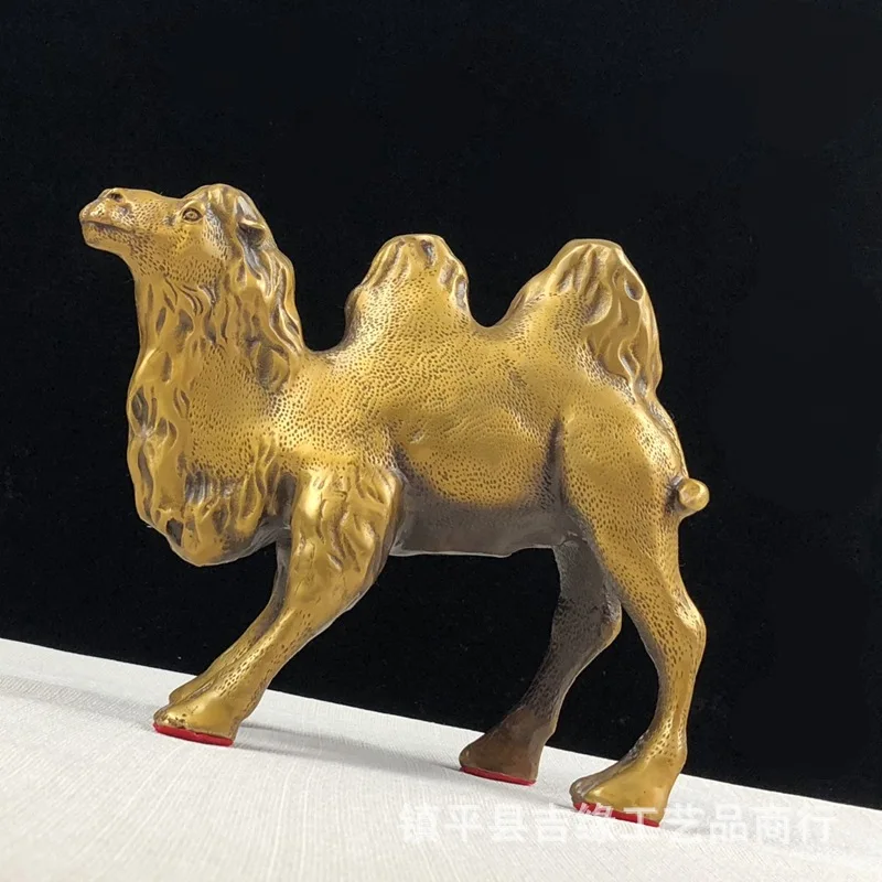 Brass Bactrian Ornament Desert Camel Living Room Office Decoration Craft Display