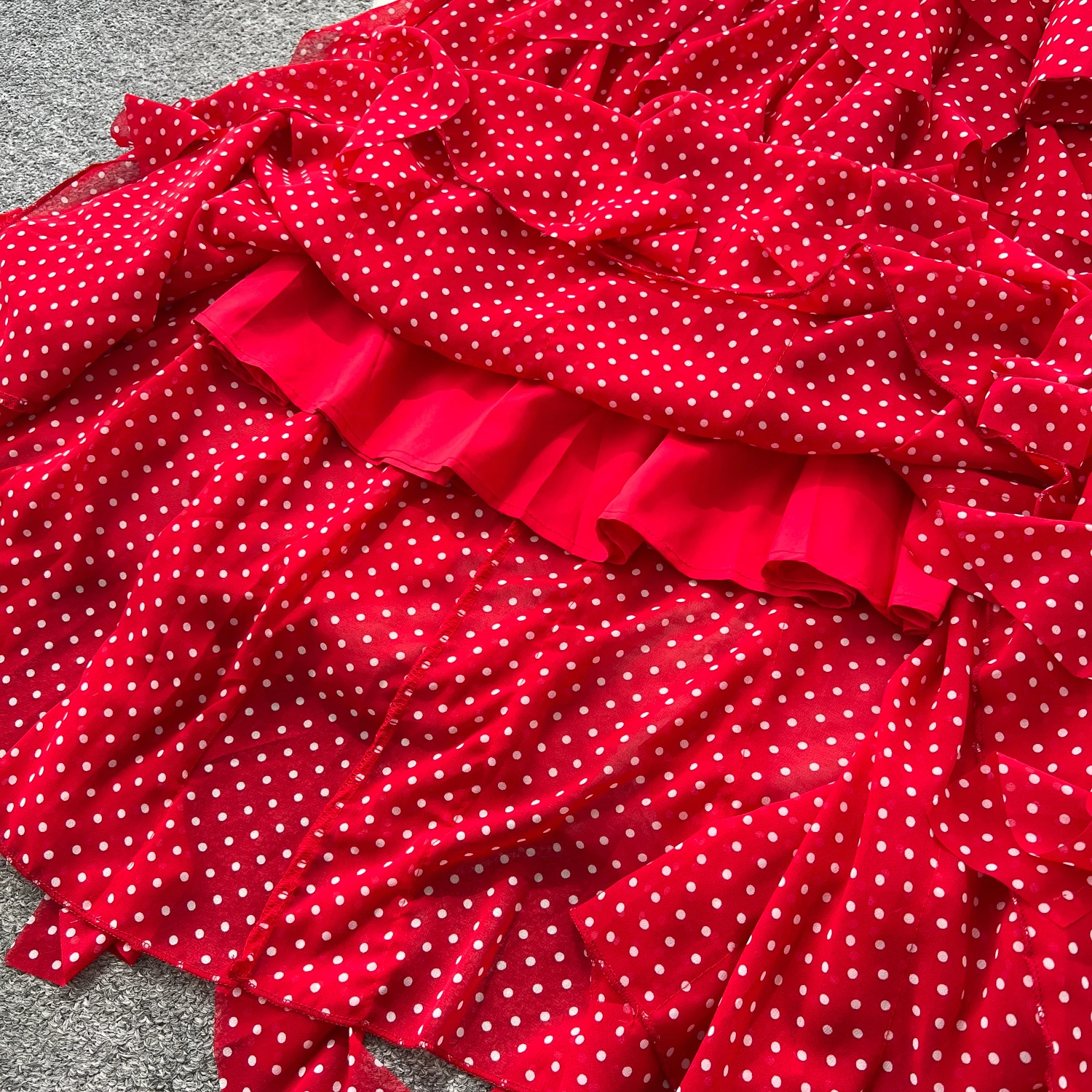 Chic vintage farfalla a pois sottile Elegante fata moda coreana Boho Vestito estivo abbigliamento donna Abito lungo