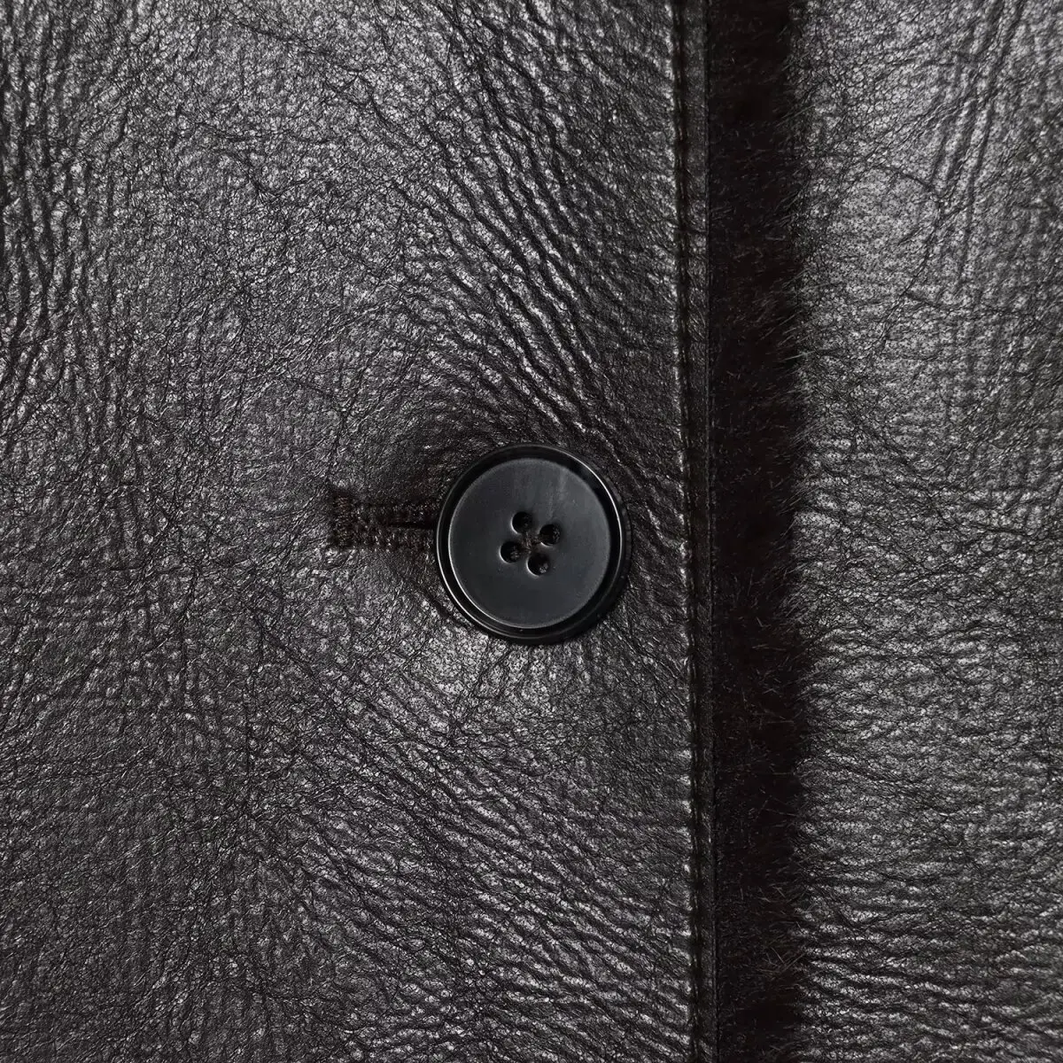 KASLEAD 신상 여성용 양면 인조 가죽 재킷 방풍 리버시블 아우터웨어 긴 소매 버튼 클로저 폴리에스터