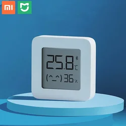 Termometr Xiaomi Mijia 2, czujnik temperatury i wilgotności Bluetooth, miernik wilgotności, inteligentny ekran LCD, cyfrowa aplikacja Mijia