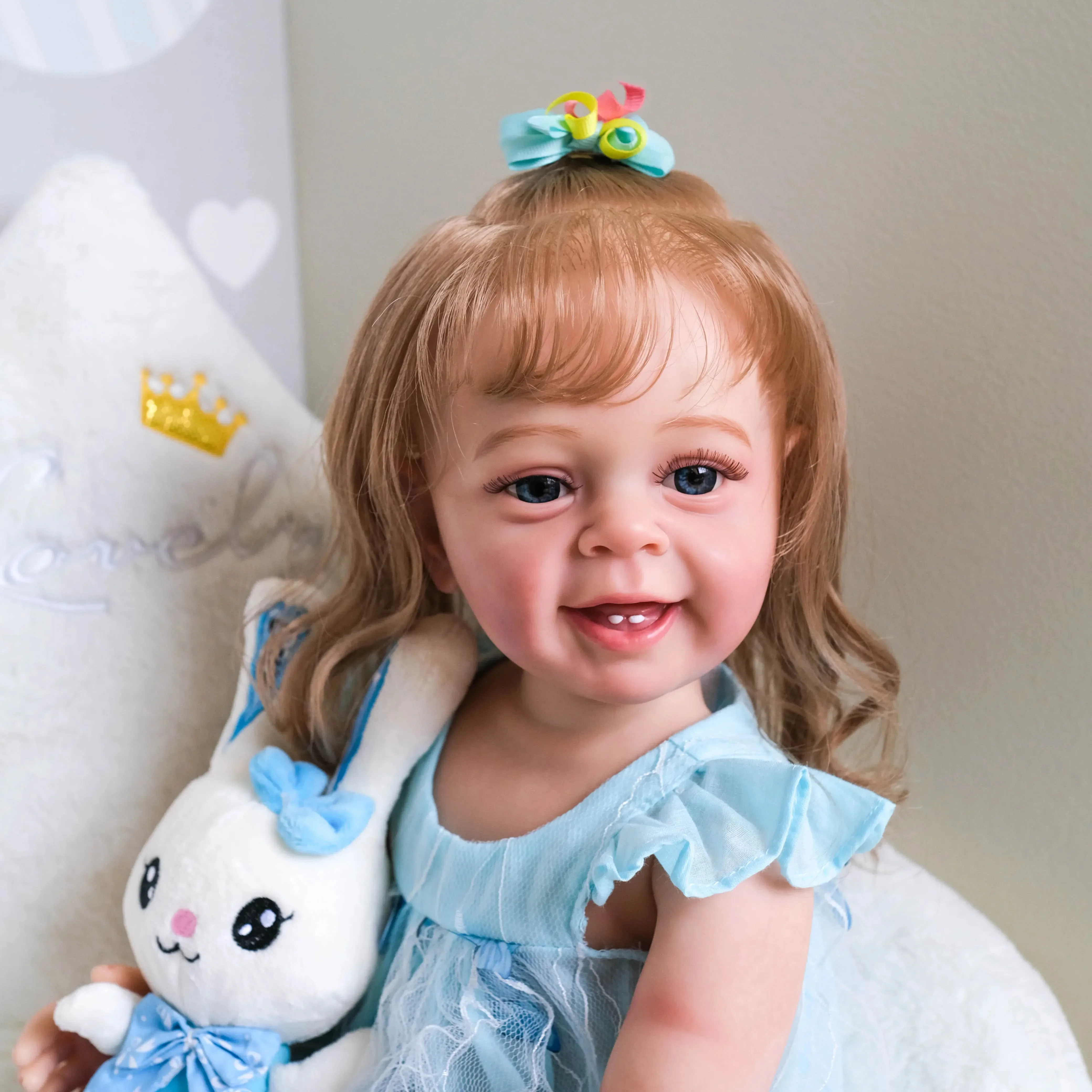 Yannik-Full Body Silicone Reborn Toddler, Princess Lifelike, Handmade, 3D Skin, Multiple Layers Painting Butter, 55cm