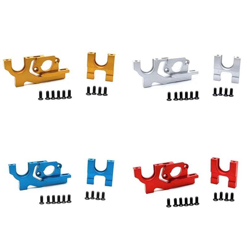 Metal Adjustable Motor Mount And Center Gear Mount Set For Wltoys 104072 104001 104002 1/10 RC Car Upgrades Parts