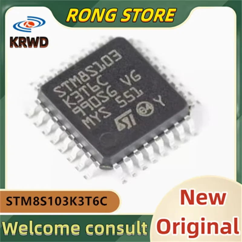 5PCS STM8S103 K3T6C New and Original Chip IC STM8S103K3T6C STM8S103 LQFP-32 16MHz/8KB flash/8-bit microcontroller-MCU