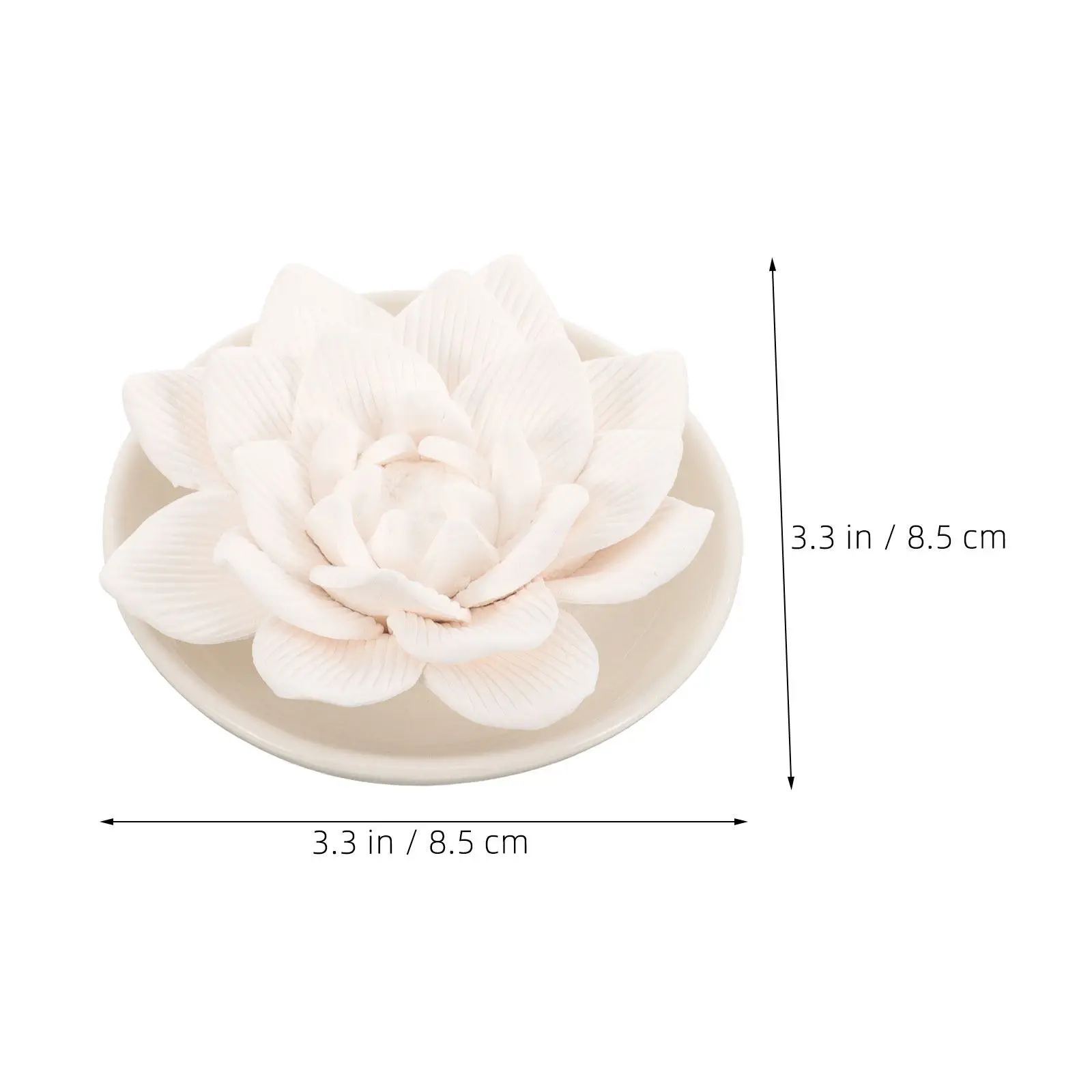 2Pcs White Porous Gypsum Essential Oil Flower Diffuser Passive Aromatherapy Car Bathroom Desk Mini Room Decor Desk Oil Diffuser