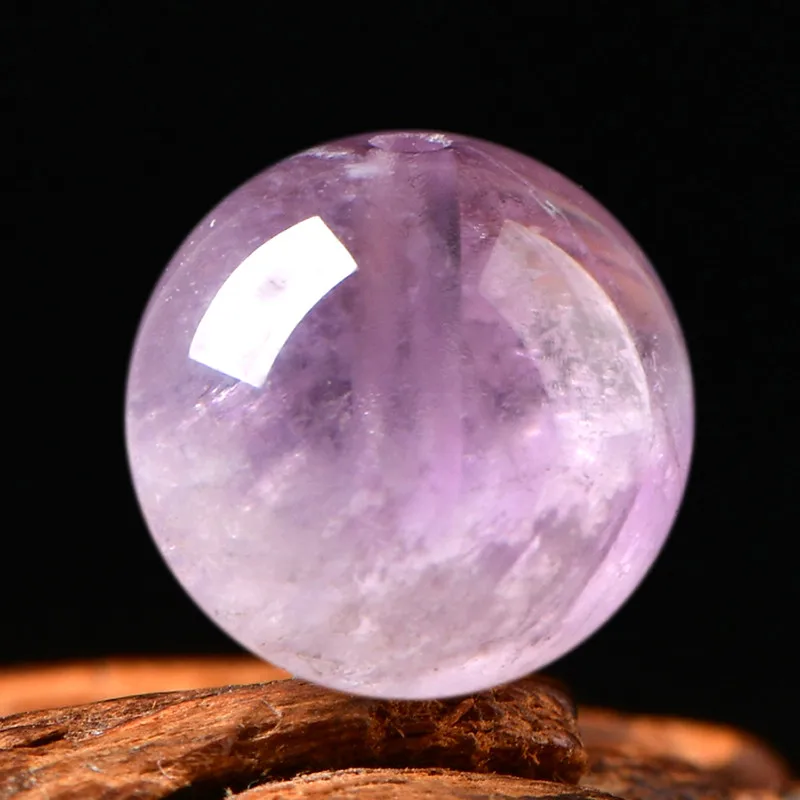 5A Natural Purple Rabbit Hair Crystal Single Bead DIY Beads Crystal Jewelry Making