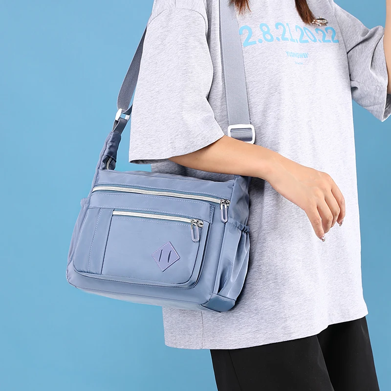 Oxford-Sac messager grill pour femme, sac en toile multicouche, sac de loisirs, grande capacité, initié, nouveau, 2023