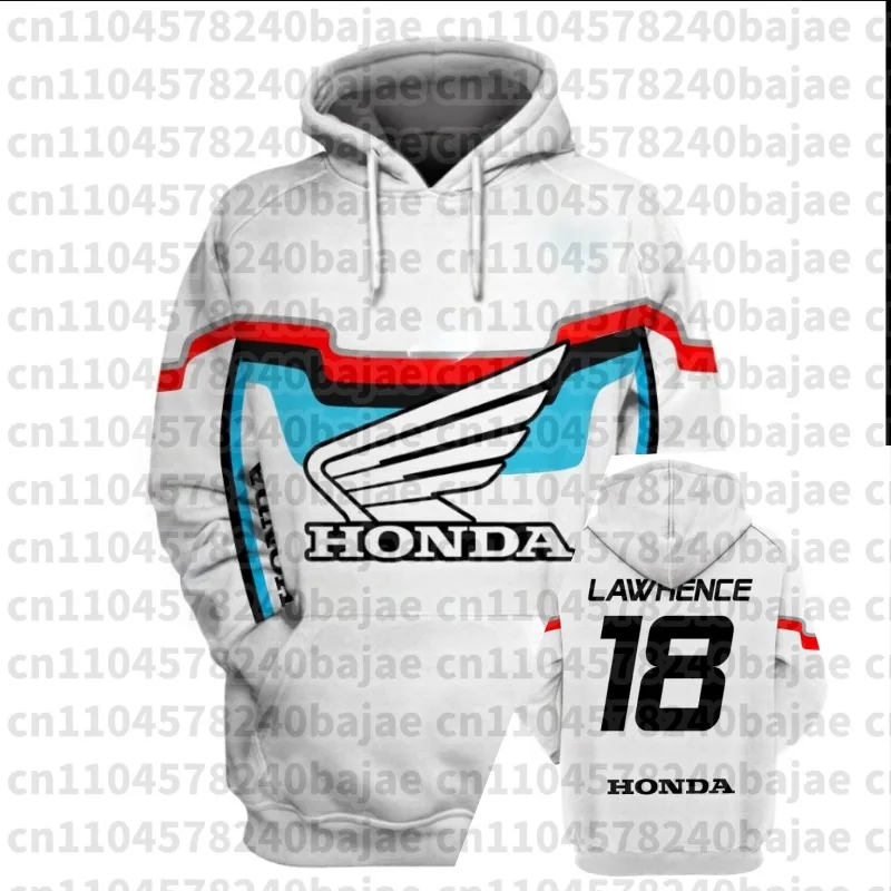 

Autumn and Winter Honda 3D Print Motorcycle Jersey Hooded Riding Dirt Bike and Mountain Racing Men's Women's Armored Hoodie