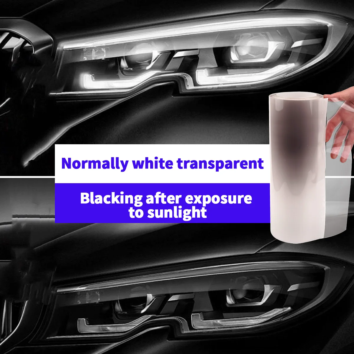 Automotive TPU Headlight Film Intelligent Light Control Car Body Protection Film Repair Scratches Photochromic Modification Film