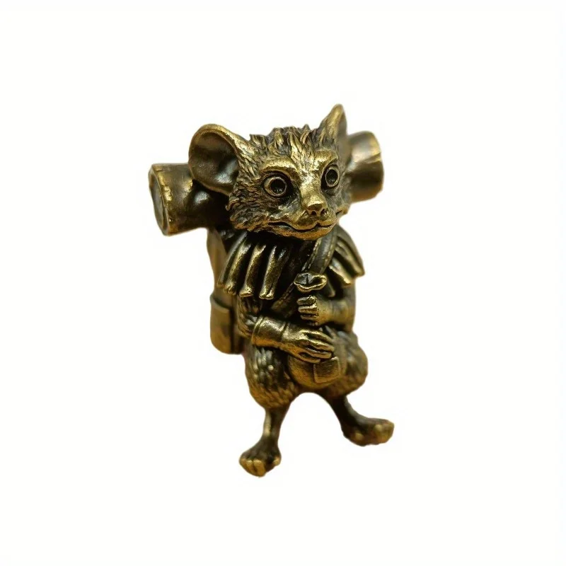 الفئران المسافر النحاس سكين الخرز الحيوان ماوس DIY Paracord المنسوجة أساور الحبل مفتاح سلسلة المعلقات اكسسوارات أداة الشنق #6