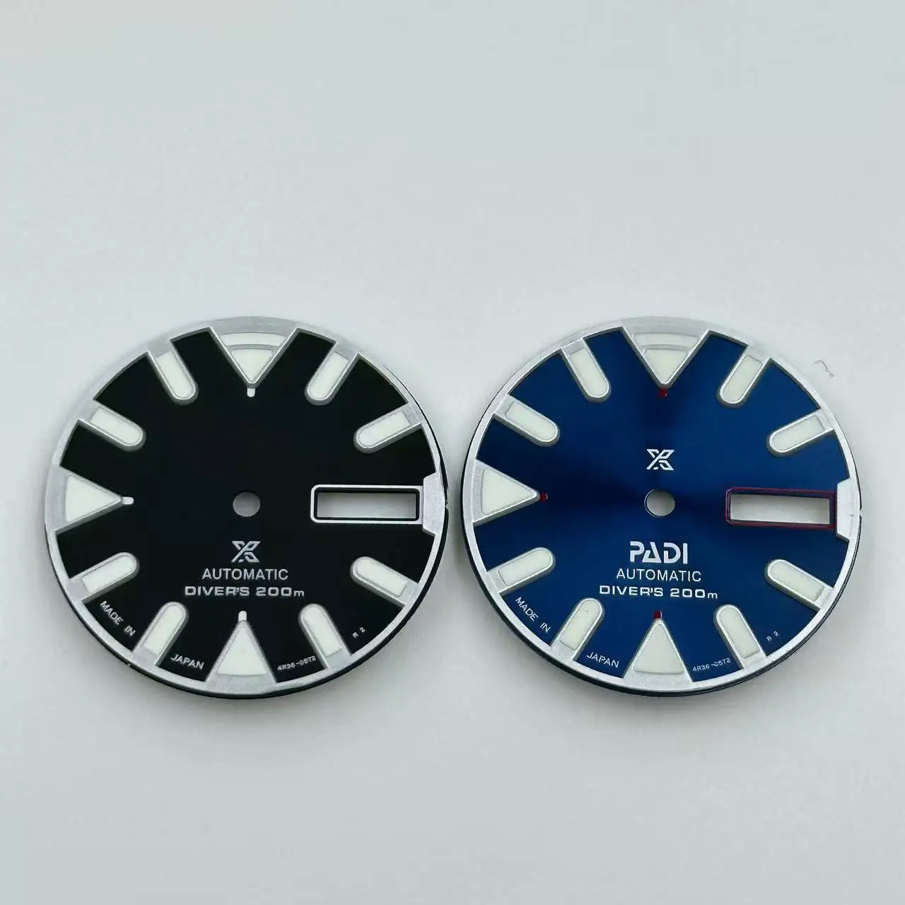 28.5mm NH35 / NH36 Dial Green Luminous Original Mechanical Watch S Dial Double Calendar Suitable for Seiko Modification