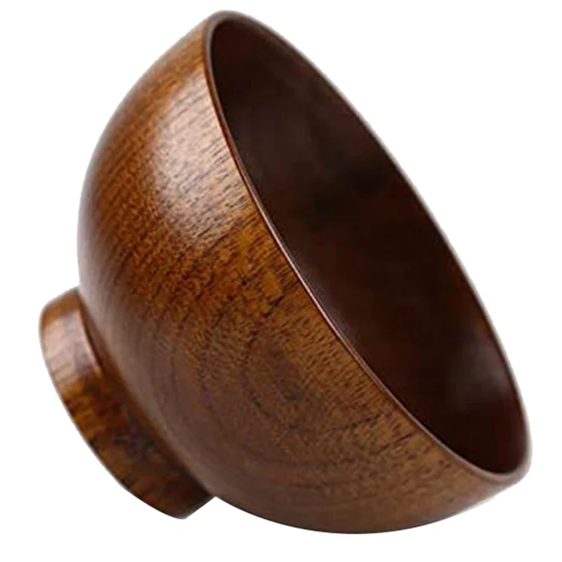 

ABVJ-18Pcs Wood Bowls Serving Tableware For Rice, Soup, Dip, Coffee, Tea, Decoration Wooden Salad Bowl Kitchen Cutlery Set