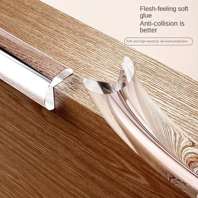 واقي ممتص الصدمات لسلامة الأطفال - واقي حافة شفاف ذاتي اللصق لطاولات وزوايا الأثاث، وأشرطة ناعمة مقاومة للأطفال