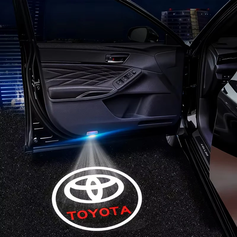 

Светодиодные проекторы логотипа Toyota 2026 для дверей автомобиля, подсветка при открытии, для Toyota Corolla, Yaris, Aygo, Prius, Camry, Auris, Avensis T