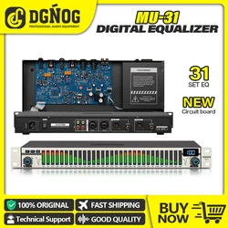 MU-31 Digital Equalizer Audio Systems Treble, Midrange,Bass LED Signal Adjustment For Stage DJ Equalizer Audio Equipment DGNOG