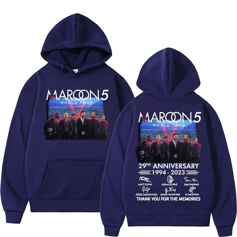 Rapper Maroon 5 Band World Tour Hoodies Men Women Fashion Hip Hop Gothic Sweatshirt Male Casual Cozy Oversized Hoodie Streetwear