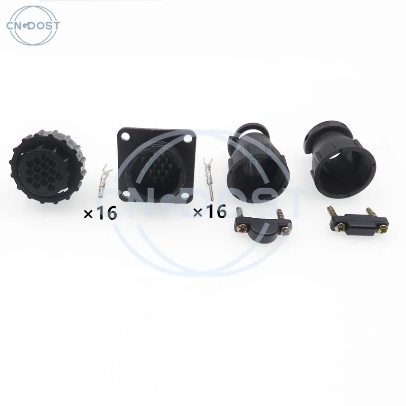 16 Pin 182916-1 206036-1 182642-1 206037-1 206070-8 Diagnostic Plug AC Assembly Auto Aviation Socket And Tail Clamp For SMEMA