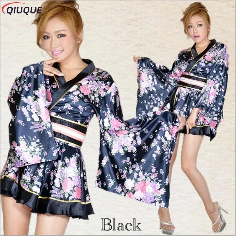 L2025l nuevo vestido tipo kimono japonés para mujer, ropa de dormir Yukata con estampado Floral, ropa tradicional Vintage de Geisha, disfraz de Cosplay