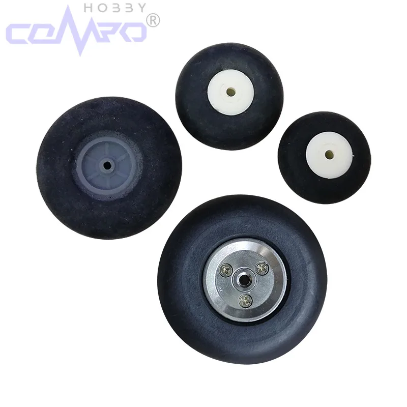 

4Pc/2pc Rubber Wheels Plastic/Alu Hub Dia 25-48mm Solid Rubber Tire For KT foam Fixed Wing RC Aircraft Model Plane Replacement