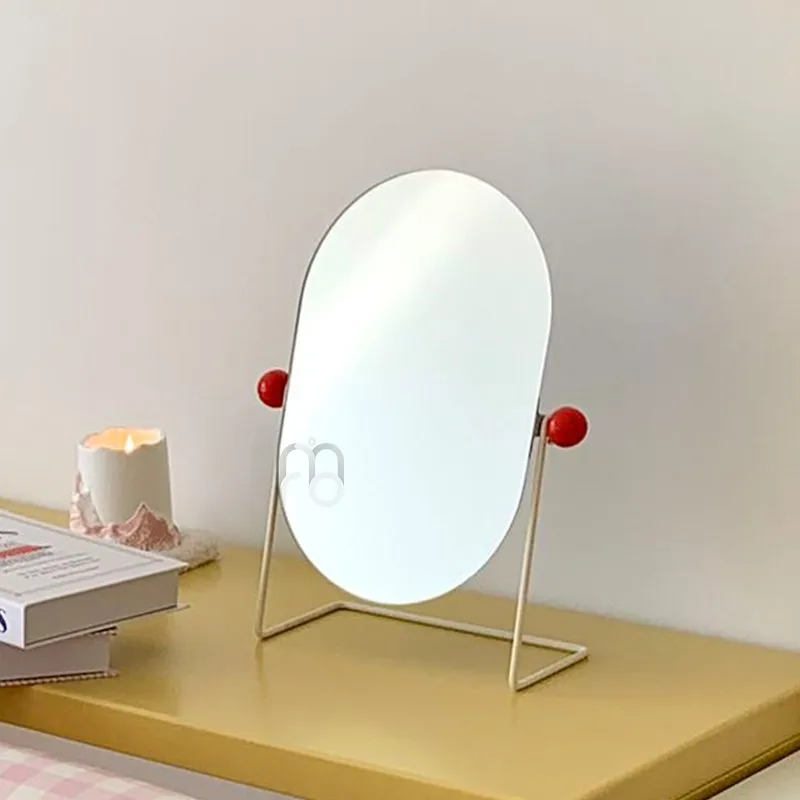 

Girls Table Makeup Mirror Cute Pink Metal Bedroom Makeup Mirror Small Cool Espejos De Pared Para Dormitorio House Accessories
