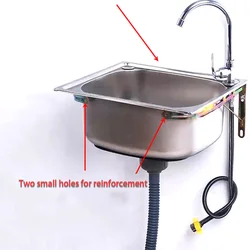 Silver Stainless Steel Sink Single Basin Bracket, Wall Mounted Sink Sink Mount Bracket Bracket